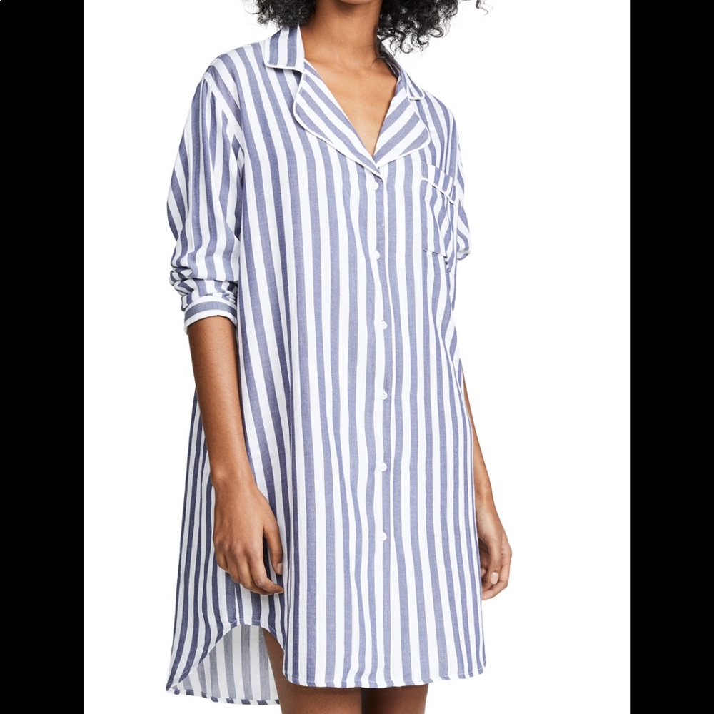 Rails maroon and white striped pajama shirt